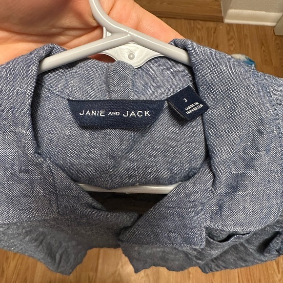 Janie and Jack Chambray Linen Shirt - Picture 4 of 4